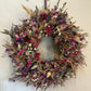 Dried Flower Wreath - 12" Grapevine Base