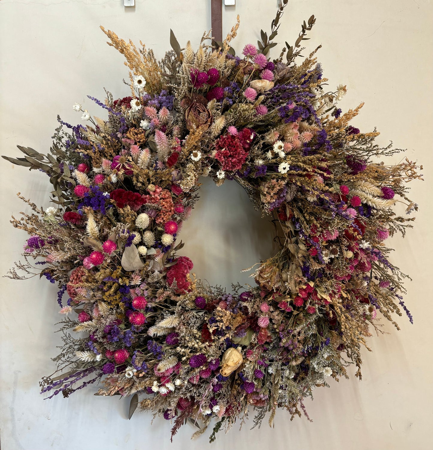 Dried Flower Wreath - 12" Grapevine Base