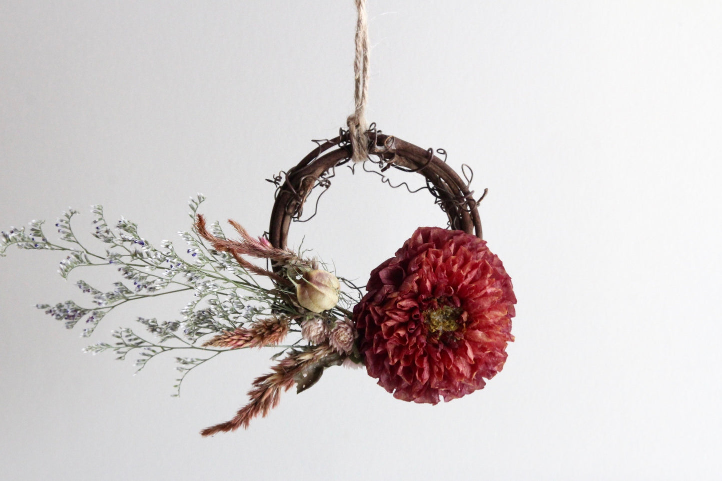 Dried Flower Wreath - 3" Grapevine Base